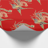 Chinese Phoenix - Fenghuang mythologische Vögel Geschenkpapier (Ecke)