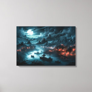 Chinese River Styx Stretched Canvas Print Leinwanddruck