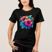 Chinese Roses Tri-Blend Shirt (Vorderseite)