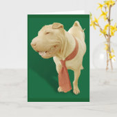 CHINESE SHAR PEI DOG BIRTHDAY CARD FÜR IHN KARTE (Gelbe Blume)