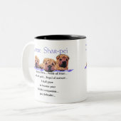 Chinese Shar-pei Geschenke Zweifarbige Tasse (Vorderseite Links)