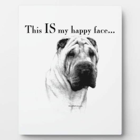 Chinese Shar Pei Happy Face Fotoplatte (Vorderseite)