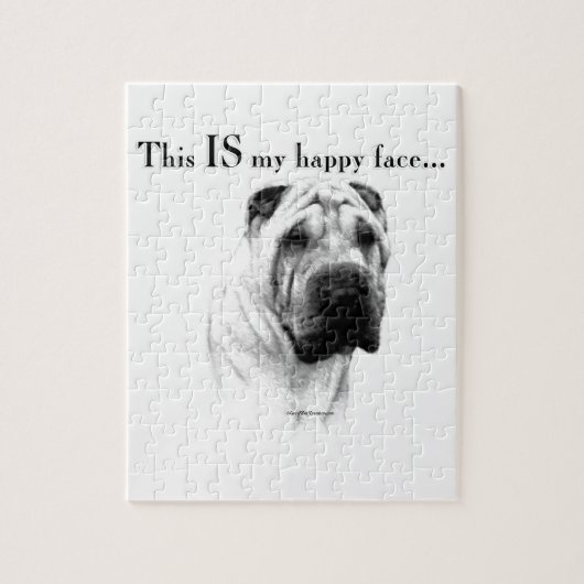 Chinese Shar Pei Happy Face Puzzle (Vertikal)