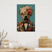 Chinese Shar Pei In Suit Poster, Shar Pei Poster (Küche)