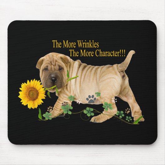 Chinese Shar-Pei knittert Geschenke Mousepad (Vorne)