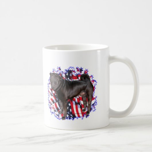 Chinese Shar-Pei Patriot Kaffeetasse (Rechts)