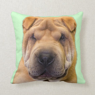 Chinese Shar Pei Porträt Kissen