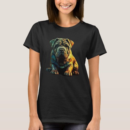 Chinese Shar Pei Puppy Dog Pop Art T-Shirt (Vorderseite)