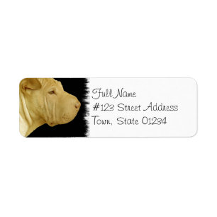 Chinese Shar-Pei Rücksendeadresse-Aufkleber