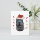 Chinese Shar-Pei Sankt Tatzen Feiertagspostkarte (Stehend Vorderseite)