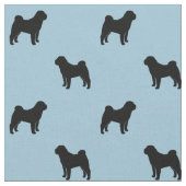Chinese Shar-Pei Silhouette-Muster Stoff (Nahaufnahme)