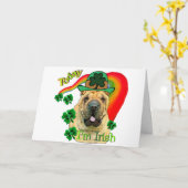 Chinese Shar-pei St. Pattys Karte (Gelbe Blume)