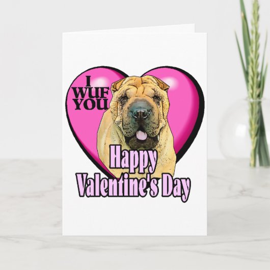 Chinese Shar-pei Valentinstag Feiertagskarte (Vorderseite)