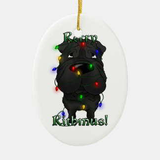 Chinese Shar-Pei - Weihnachtslichter Keramik Ornament