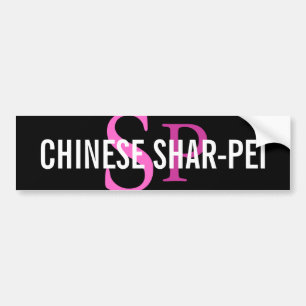 Chinese Shar-Pei Zucht-Monogramm Autoaufkleber