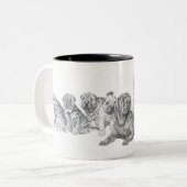 Chinese Shar Pei Zweifarbige Tasse (Vorderseite Links)