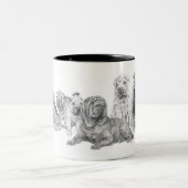 Chinese Shar Pei Zweifarbige Tasse (Mittel)