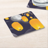 Chinese Sky Lanterns Rechteckiger Pappuntersetzer (angewinkelt)