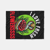 Chinese Snake Lunar New Year 2025 I Love Fresh Flo Fleecedecke (Vorderseite (Horizontal))