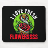 Chinese Snake Lunar New Year 2025 I Love Fresh Flo Mousepad (Vorne)