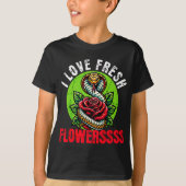 Chinese Snake Lunar New Year 2025 I Love Fresh Flo T-Shirt (Vorderseite)