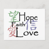 'Chinese symbos' Postkarte (Vorderseite)