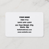 Chinese Teacher 老师 Laoshi Visitenkarte (Rückseite)