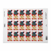 Chinese Tiger New Year Fu 2022 Vertikale L Adressaufkleber (Vorne)