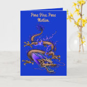 Chinese Treasure Dragon Mythical Creature  Karte (Gelbe Blume)