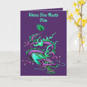 Chinese Underworld Dragon Mythical Waterway  Karte (Gelbe Blume)