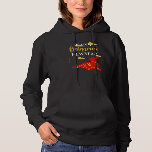 Chinese Vietnamese New Year 12 Zodiacs Calligraphy Hoodie (Vorderseite)