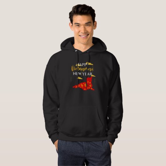 Chinese Vietnamese New Year 12 Zodiacs Calligraphy Hoodie (Vorne ganz)