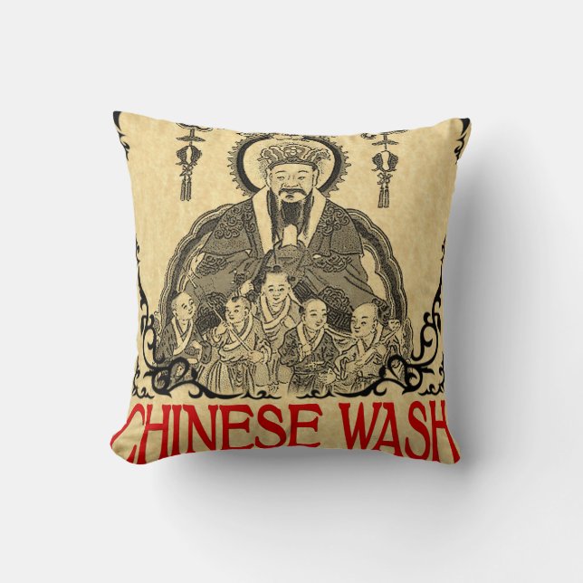 Chinese Wash Art Pillow Voodoo-Mutter Kissen (Vorderseite)
