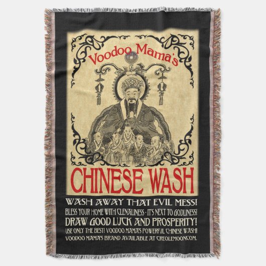 Chinese Wash Throw Blanket Voodoo-Mutter Decke (Vorderseite Vertikal)