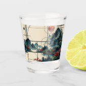 Chinese Watercolor Schnapsglas (Vorderseite)