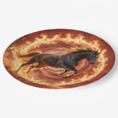 Chinese Year of the Fire Horse Pappteller (Schrägansicht)