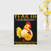 Chinese Year Of The Rooster Zodiac Sign Happy Luna Karte (Gelbe Blume)