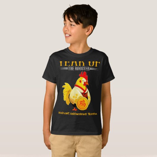 Chinese Year Of The Rooster Zodiac Sign Happy Luna T-Shirt (Vorne ganz)