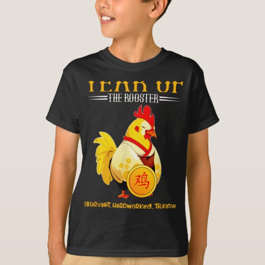 Chinese Year Of The Rooster Zodiac Sign Happy Luna T-Shirt (Vorderseite)
