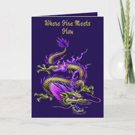 Chinese Yellow Wise Dragon Mythical Creature  Karte