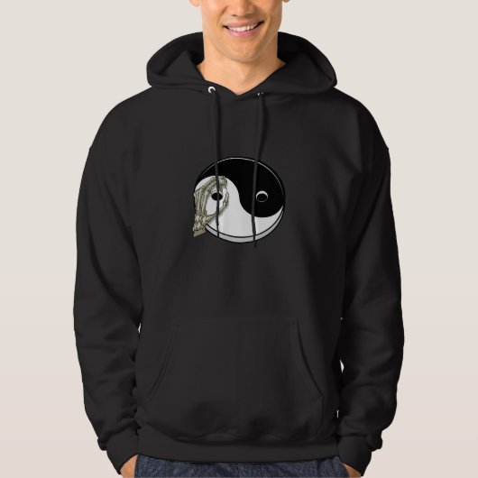 Chinese Yin and Yang Skeleton Hand Tai Chi Yoga Na Hoodie (Vorderseite)