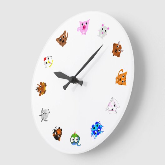 Chinese Zodiac Animals Große Wanduhr (Winkel)