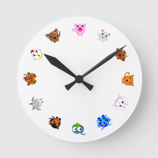 Chinese Zodiac Animals Runde Wanduhr