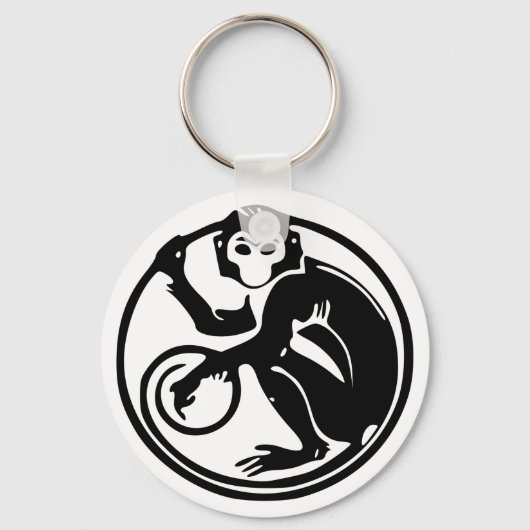 Chinese Zodiac Calender Monkey 猴 Keychain Schlüsselanhänger (Vorderseite)