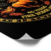 Chinese Zodiac Fire Horse 2026 -legend Since 1966  Poster (Ecke)