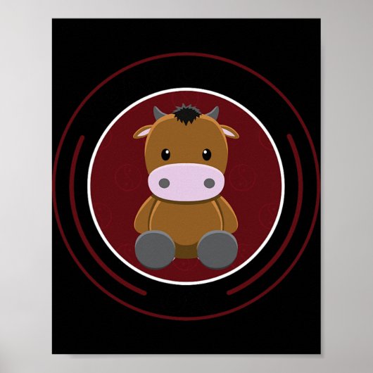 Chinese Zodiac Horoscope Animals Symbol New Year O Poster (Vorne)