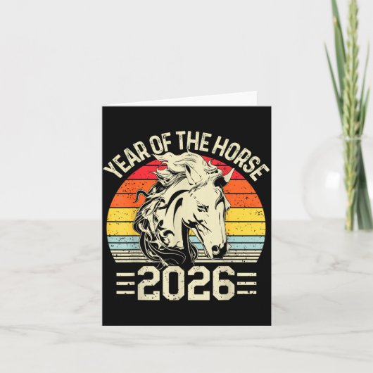 Chinese Zodiac Horse2026 Decorations Year Of The H Karte (Vorderseite)