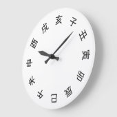 Chinese Zodiac Kanji (Rotated) Clock Große Wanduhr (Winkel)