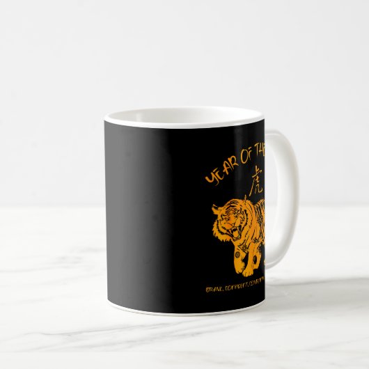 Chinese Zodiac Lunar New Year Astrology Horoscope Kaffeetasse (VorderseiteRechts)