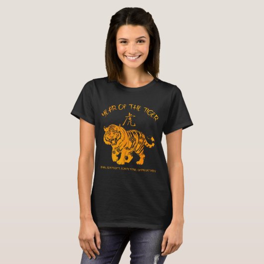 Chinese Zodiac Lunar New Year Astrology Horoscope T-Shirt (Vorne ganz)